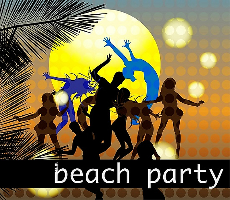 Beach party sul litorale di Riccione
